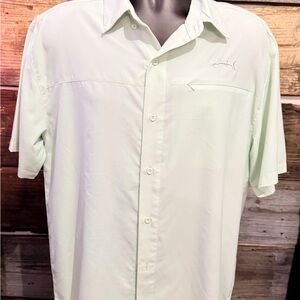 Men's Casual Outdoor/Fishing Light Green Button Down Shirt